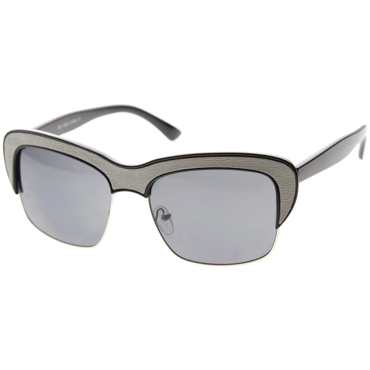 Womens Semi-Rimless Sunglasses With UV400 Protected Composite Lens (1)