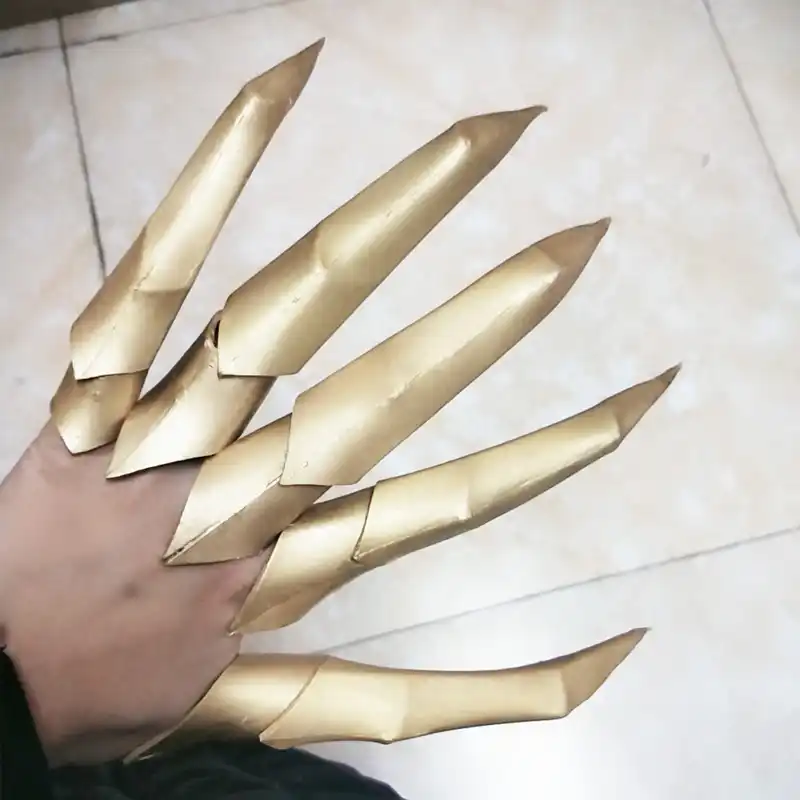 ドロップ船笑 KDA Evelynn コスプレ指足爪ゴールドネイル EVA