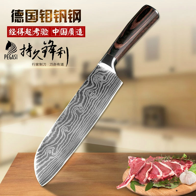 8 "chef knife chopper 7 cr17 stainless steel kitchen tool copy Damascus big wave grain colour wooden handle
8 "chef knife chopper 7 cr17 stainless steel kitchen tool copy Damascus big wave grain colour wooden handle