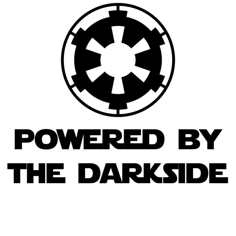 25cm wide Powered By the Darkside Galactic Empire Text Sticker Car Decal Waterproof Sticker Car Window Decor Pattern L332
25cm wide Powered By the Darkside Galactic Empire Text Sticker Car Decal Waterproof Sticker Car Window Decor Pattern L332