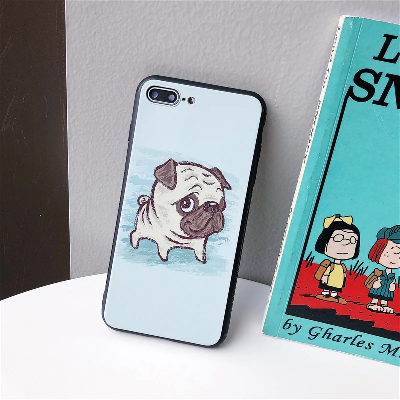 Lastest Fashion Painted Cute Cat Dog Couple Phone Case For iPhone X XS Max XR 8 7 6 6s Plus TPU Silicon Soft Cover Shell