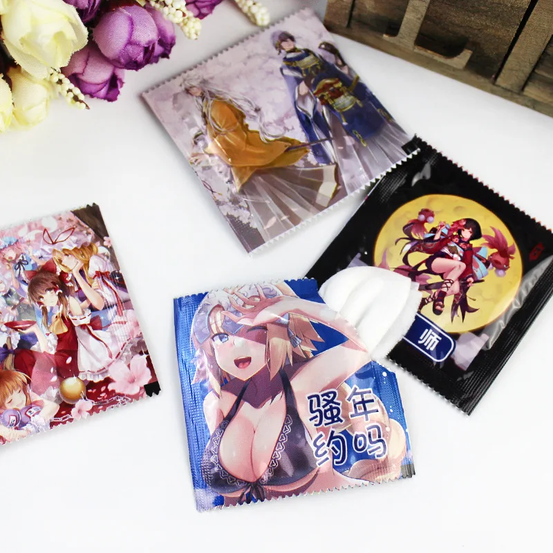 5 Pcs/Set Anime Cartoon Funny Condom Shape Wet Wipes Wet Towel Clean Skin Dating Halloween Toy Sexy Gift
5 Pcs/Set Anime Cartoon Funny Condom Shape Wet Wipes Wet Towel Clean Skin Dating Halloween Toy Sexy Gift