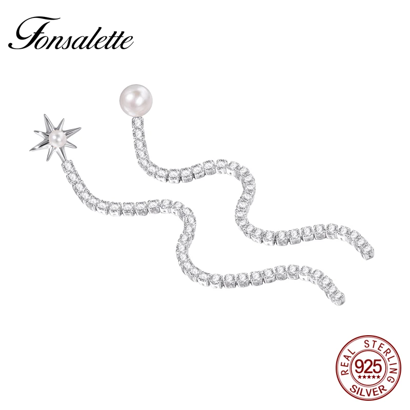 New Fashion 925 Silver Jewelry Long Chain Tassel Earrings Cubic Zirconia Freshwater Pearl Statement Drop Dangle Earring ZK30
New Fashion 925 Silver Jewelry Long Chain Tassel Earrings Cubic Zirconia Freshwater Pearl Statement Drop Dangle Earring ZK30