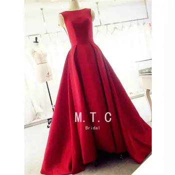 Backless Red Satin Long Formal Evening Dress 2019 New Sleeveless A Line Floor Length Charming Arabic Prom Gowns Vestido De Festa
Backless Red Satin Long Formal Evening Dress 2019 New Sleeveless A Line Floor Length Charming Arabic Prom Gowns Vestido De Festa