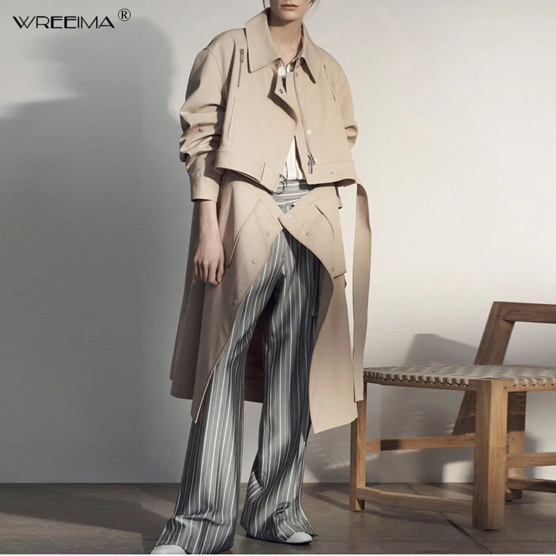 trench coat for women cotton long trench Single Breasted coat 2019 women spring Detachable Khaki With Belt Outerwear Loose JF155
trench coat for women cotton long trench Single Breasted coat 2019 women spring Detachable Khaki With Belt Outerwear Loose JF155
