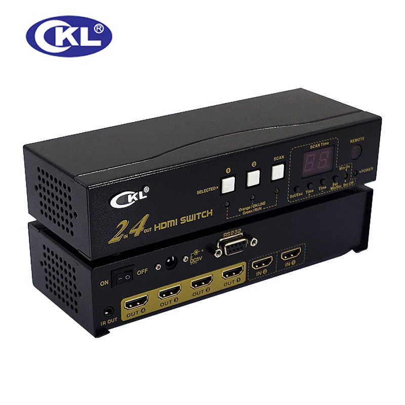 CKL-224H High Quality 2 in 4 out HDMI Switch Splitter support 1.4V 3D 1080P for PS3 PS4 for Xbox 360 PC DV DVD HDTV
CKL-224H High Quality 2 in 4 out HDMI Switch Splitter support 1.4V 3D 1080P for PS3 PS4 for Xbox 360 PC DV DVD HDTV