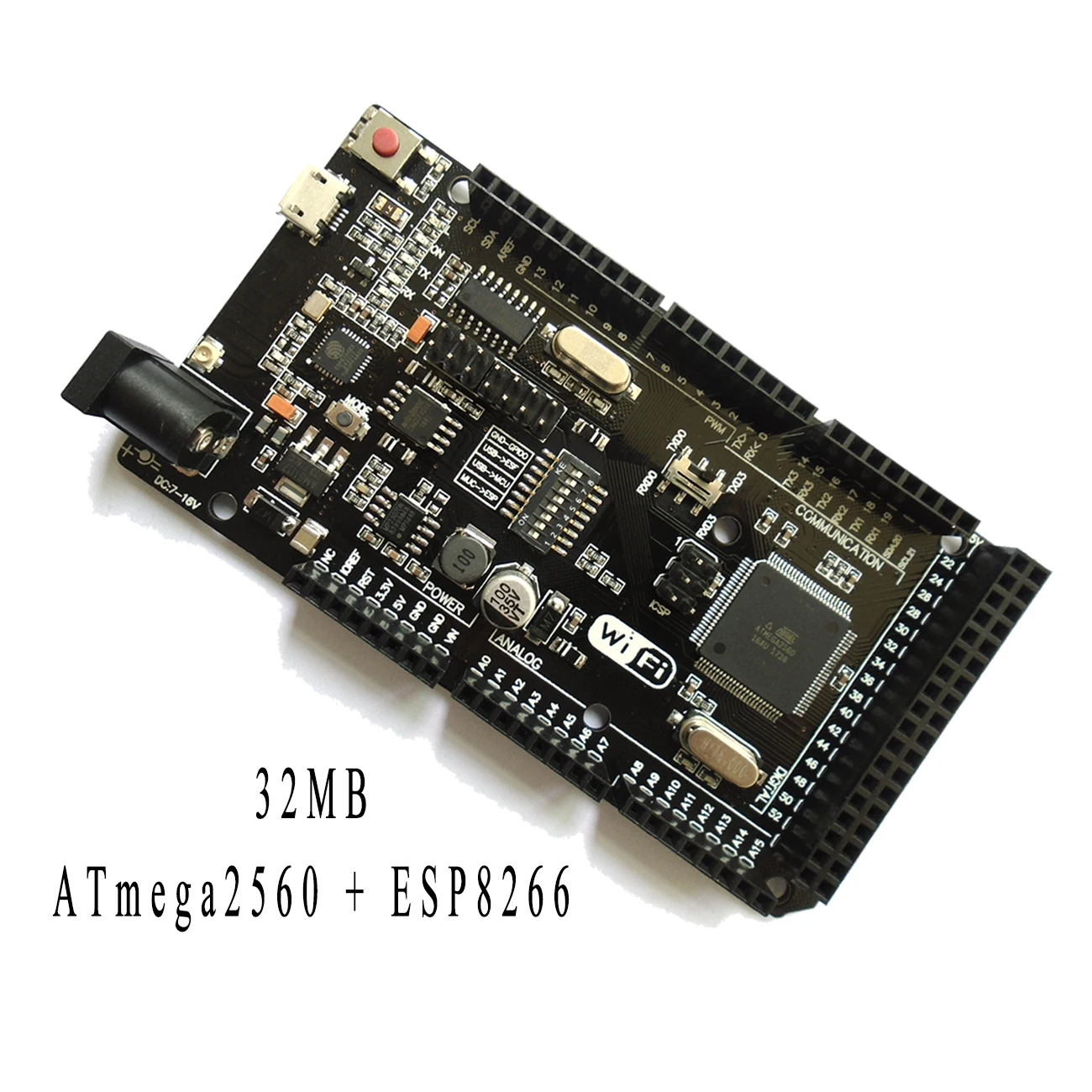 WiFi R3 ATmega2560+ESP8266 32Mb memory USB-TTL CH340G. Compatible for Arduino Mega NodeMCU For WeMos ESP8266
WiFi R3 ATmega2560+ESP8266 32Mb memory USB-TTL CH340G. Compatible for Arduino Mega NodeMCU For WeMos ESP8266