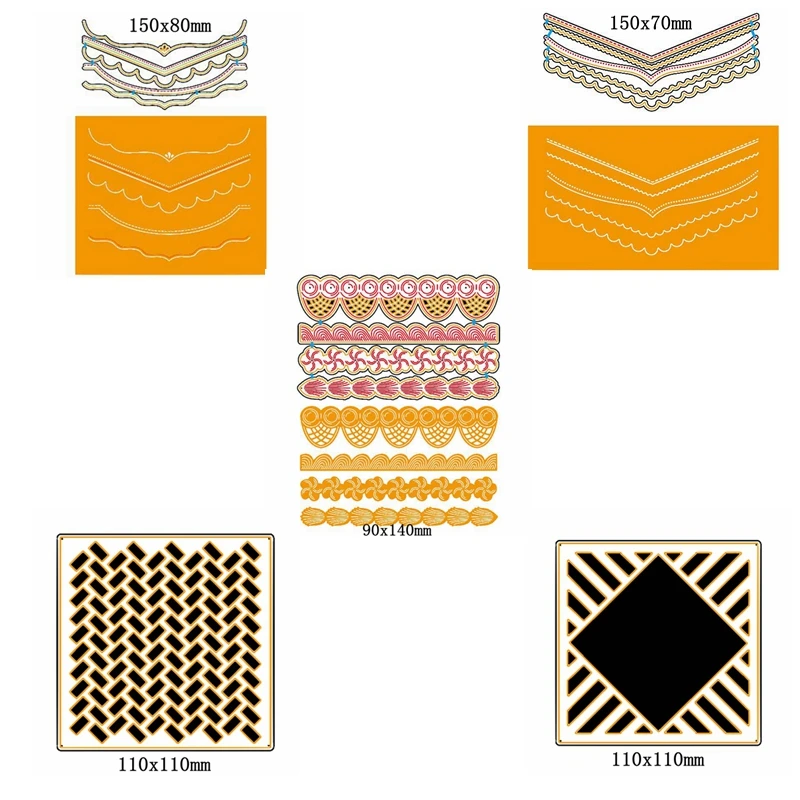 Unique Lace Frame Series Metal Cutting Dies Handmade Decoration Craft Paper Card Album Making DIY Embossing Template Stencil
Unique Lace Frame Series Metal Cutting Dies Handmade Decoration Craft Paper Card Album Making DIY Embossing Template Stencil
