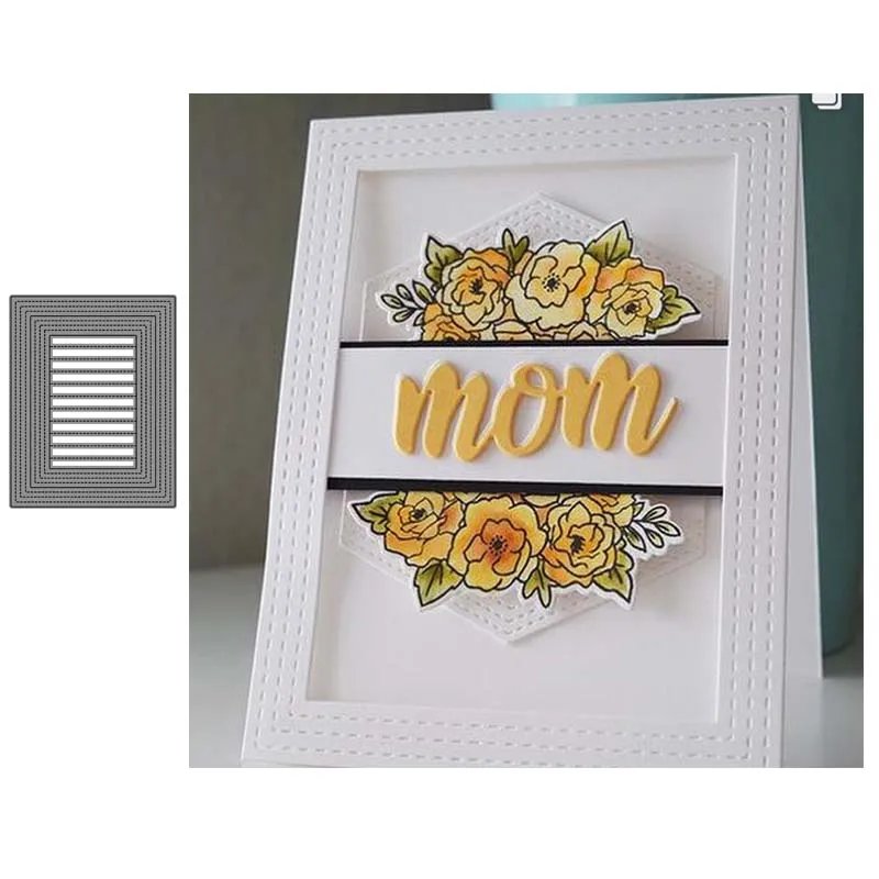 AddyCraft Die Cut Metal Cutting Dies Rectangular background Scrapbook paper craft album card punch knife art cutter
AddyCraft Die Cut Metal Cutting Dies Rectangular background Scrapbook paper craft album card punch knife art cutter