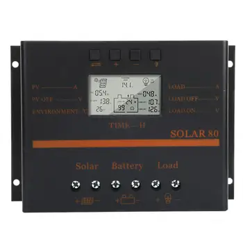 Solar80 12V 24V Auto 80A PWM Solar Charge Controller Solar Panel Charge Regulator LCD Display
Solar80 12V 24V Auto 80A PWM Solar Charge Controller Solar Panel Charge Regulator LCD Display