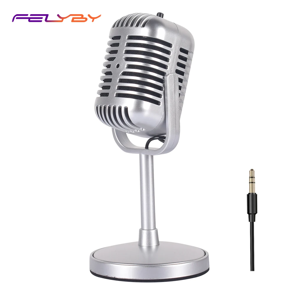 FELYBY Computer Desktop Microphone 3.5mm Jack For Karaoke, Gaming, YouTube, Meeting Wired condenser microphone T-19
FELYBY Computer Desktop Microphone 3.5mm Jack For Karaoke, Gaming, YouTube, Meeting Wired condenser microphone T-19