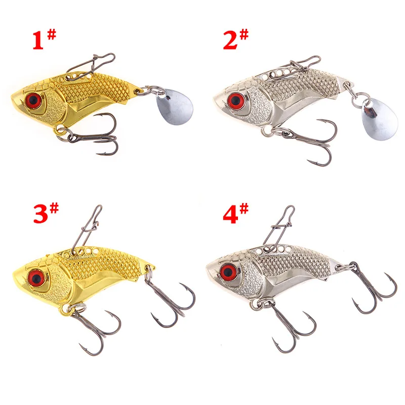4pcs/Lot Metal VIB Fishing Lure 16G/4.5CM Vibration Spoon Lure Crankbait Bass VIB Artificial Hard Baits with Feather Cicada
4pcs/Lot Metal VIB Fishing Lure 16G/4.5CM Vibration Spoon Lure Crankbait Bass VIB Artificial Hard Baits with Feather Cicada