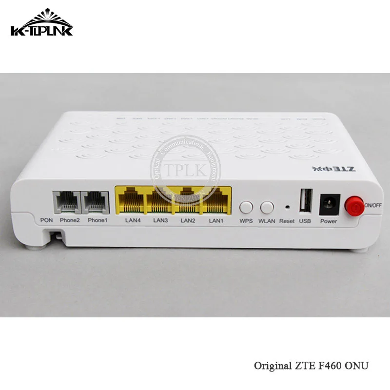 Used ONU for ZTE F460 EPON 4LAN+2VOICE POTS+WIFI+USB Ethernet port ONU ONT FTTB wireless English Version Fiber Optical Terminal
Used ONU for ZTE F460 EPON 4LAN+2VOICE POTS+WIFI+USB Ethernet port ONU ONT FTTB wireless English Version Fiber Optical Terminal