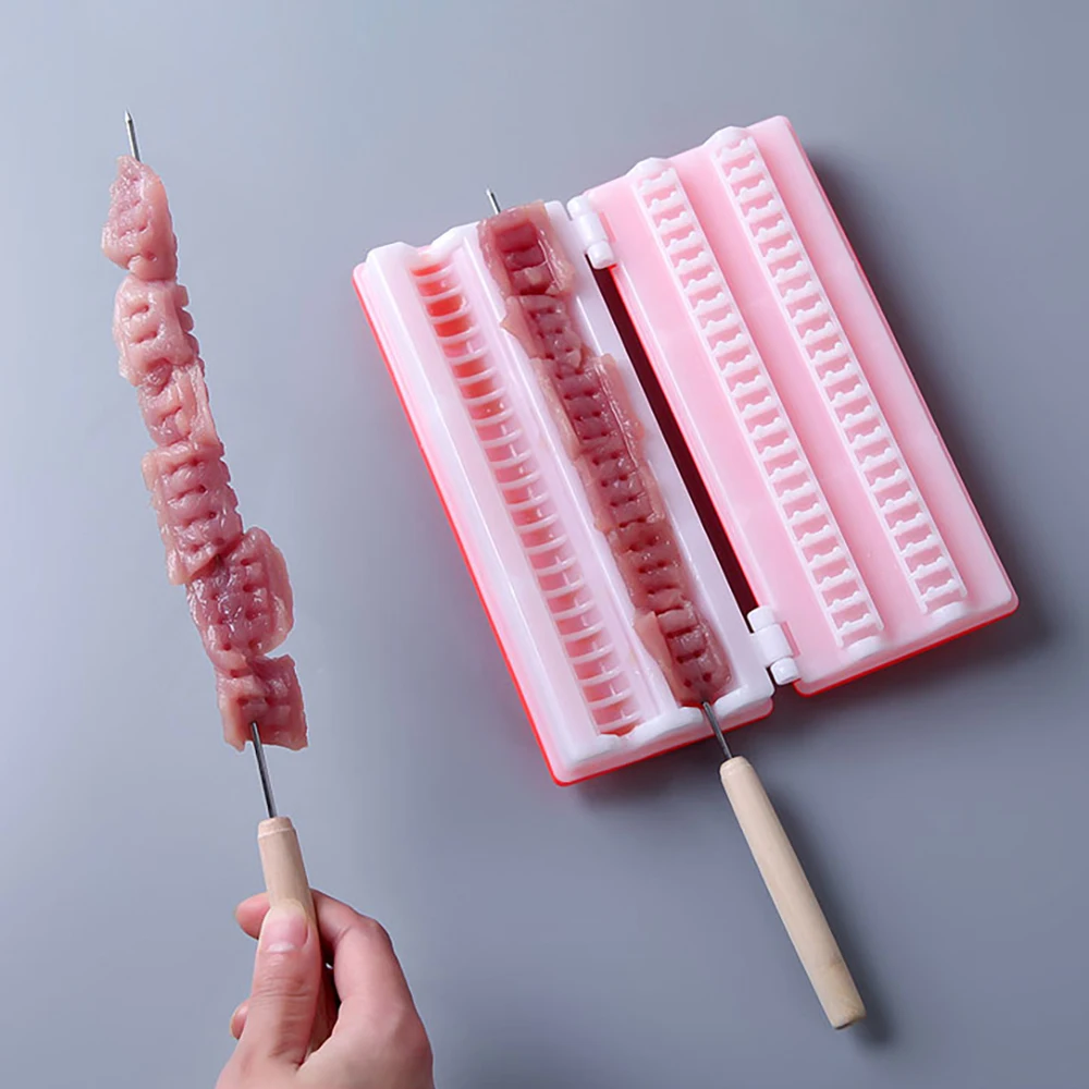 BBQ Tools Meat Grill Skewer Barbecue Grill Needle Box Safety Meat Vegetable String Beef Mutton Kebab Skewers maker
BBQ Tools Meat Grill Skewer Barbecue Grill Needle Box Safety Meat Vegetable String Beef Mutton Kebab Skewers maker