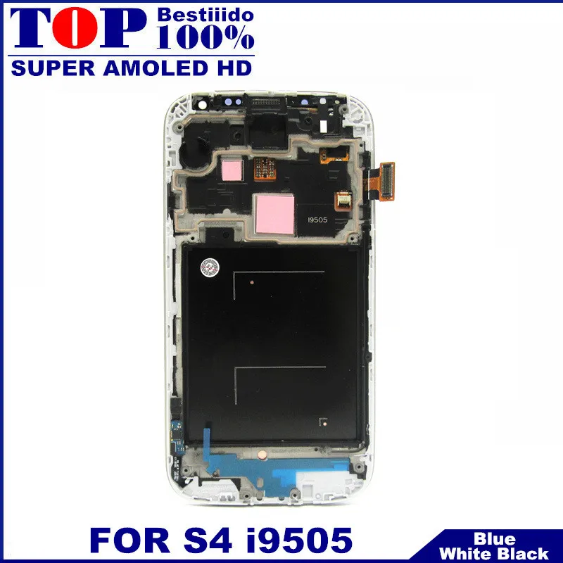 For Samsung Galaxy S4 i9505 AMOLED LCD Display Touch Screen Digitizer Assembly with Frame Bezel LCDs Replacement Tempered Glass
For Samsung Galaxy S4 i9505 AMOLED LCD Display Touch Screen Digitizer Assembly with Frame Bezel LCDs Replacement Tempered Glass