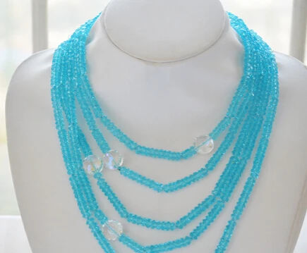 Miss charm Jew1544 Glaring 100" 14mm blue clean multicolor bead faceted crystal necklace
Miss charm Jew1544 Glaring 100" 14mm blue clean multicolor bead faceted crystal necklace