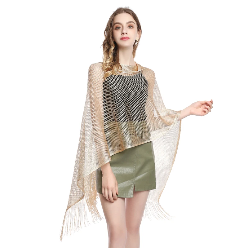 Visual Axles Womens Lightweight Shinning Wedding Evening Cardigan Poncho Glitter Metallic Prom Party Dress Stole With Fringe
Visual Axles Womens Lightweight Shinning Wedding Evening Cardigan Poncho Glitter Metallic Prom Party Dress Stole With Fringe