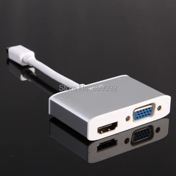 2 in 1 Aluminum Mini DP Display Port to HDMI /VGA Adapter Cable for Mac MacBook Pro Air
2 in 1 Aluminum Mini DP Display Port to HDMI /VGA Adapter Cable for Mac MacBook Pro Air
