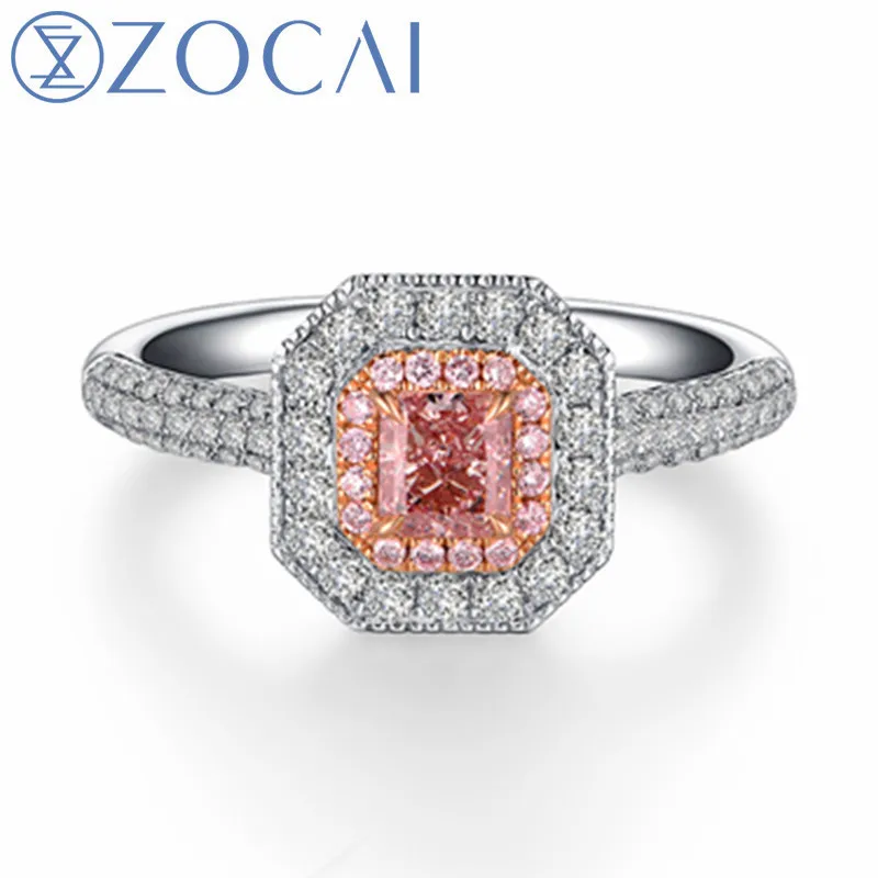 ZOCAI Brand Wedding Ring real natural GIA certificated main stone 0.36 CT FANCY PINK / SI1 18k white gold (AU750)engagement ring
ZOCAI Brand Wedding Ring real natural GIA certificated main stone 0.36 CT FANCY PINK / SI1 18k white gold (AU750)engagement ring