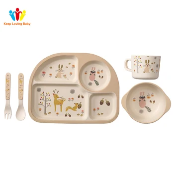 Bamboo Fiber Children's Four Plate Cutlery Set Cute Cartoon Portable Baby Spoon Fork Baby Tableware
Bamboo Fiber Children's Four Plate Cutlery Set Cute Cartoon Portable Baby Spoon Fork Baby Tableware
