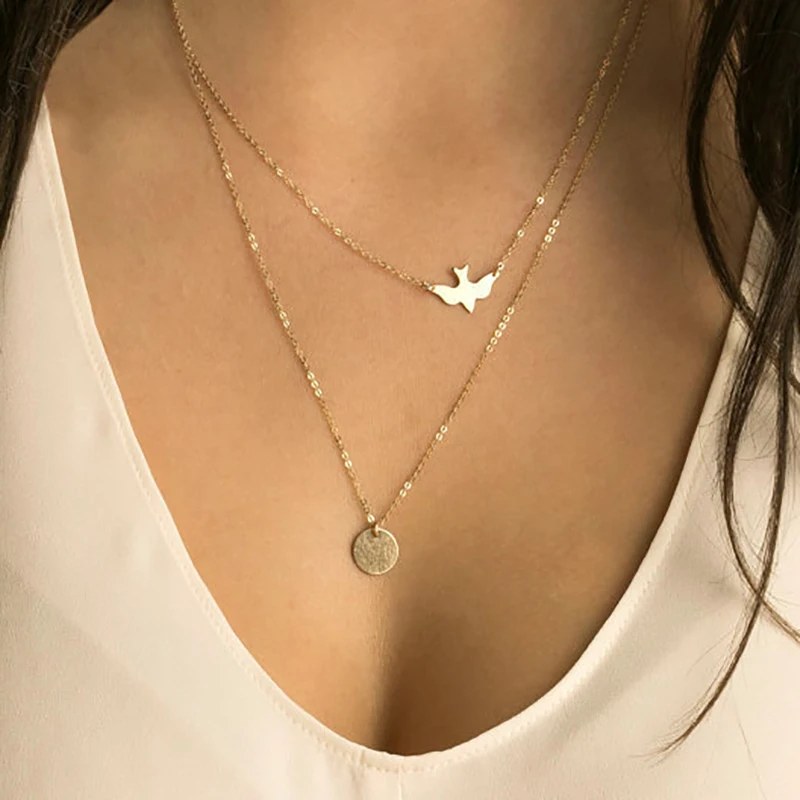 Hot Choker Necklace Fashion Beads Metal Discs Jewelry Pendants Multi Layer Collier Gold Chain Necklaces Bijoux 5N726
Hot Choker Necklace Fashion Beads Metal Discs Jewelry Pendants Multi Layer Collier Gold Chain Necklaces Bijoux 5N726