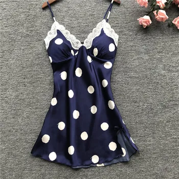 Pijamas sexy Nightdress Womens Sexy Satin Sling Lace Dot Sleepwear Lingerie Nightwear Underwear Camisón Sleeping wear
Pijamas sexy Nightdress Womens Sexy Satin Sling Lace Dot Sleepwear Lingerie Nightwear Underwear Camisón Sleeping wear