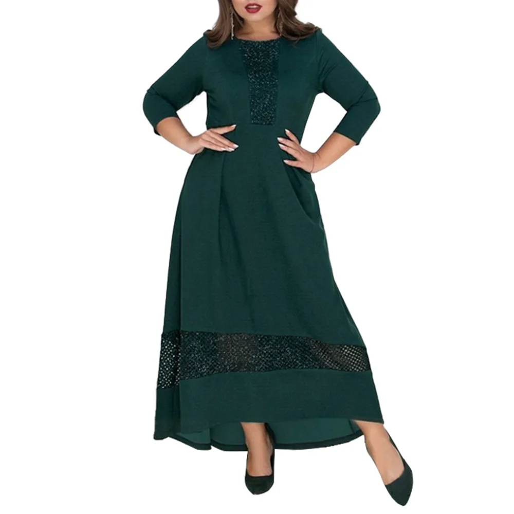 2019 New Women Maxi Long Dress Elegant Spring Summer 3/4 Sleeve Lace Patchwork Evening Party Dresses Retro Plus Size 6XL Vestido
2019 New Women Maxi Long Dress Elegant Spring Summer 3/4 Sleeve Lace Patchwork Evening Party Dresses Retro Plus Size 6XL Vestido