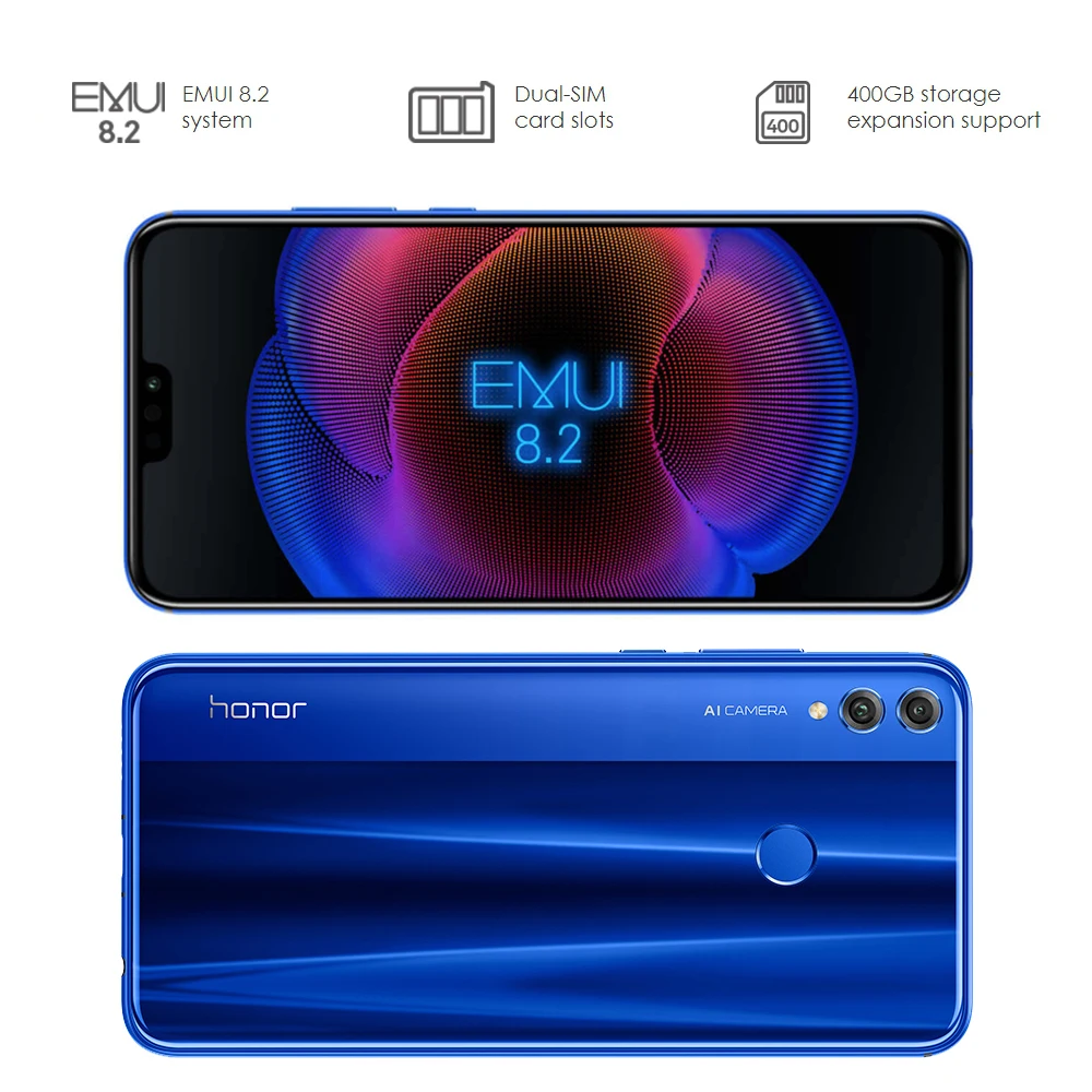 HONOR 8X мобильный телефон 6 Гб 64 Kirin 710 5 дюймов смартфон 3750 мА/ч Батарея двойная