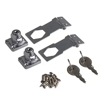 2PCS 2.5 Inch Length Silver Zinc Alloy Keyed Hasp Lock Twist Knob Keyed Locked Hasp Doors Cabinet
2PCS 2.5 Inch Length Silver Zinc Alloy Keyed Hasp Lock Twist Knob Keyed Locked Hasp Doors Cabinet