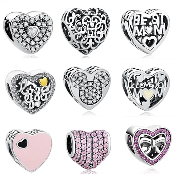 European 925 Sterling Silver Love Heart Bead Crystal MOM BOW KNOT Charms Fit Original Charm Bracelet DIY Fashion Jewelry
European 925 Sterling Silver Love Heart Bead Crystal MOM BOW KNOT Charms Fit Original Charm Bracelet DIY Fashion Jewelry