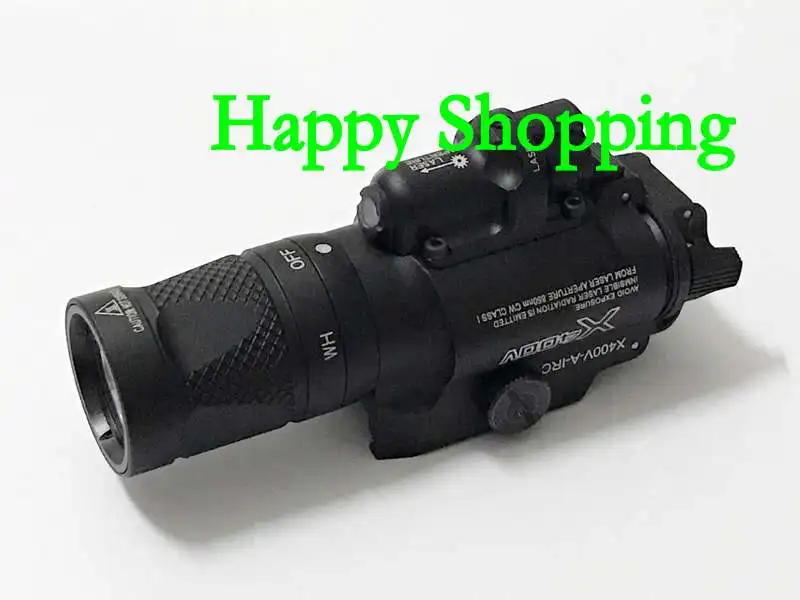 X400V IR Night Vision Weapon Light Combo Laser Tactical Pistol LED Red Laser Flashlight Ultra High Output Torch
X400V IR Night Vision Weapon Light Combo Laser Tactical Pistol LED Red Laser Flashlight Ultra High Output Torch
