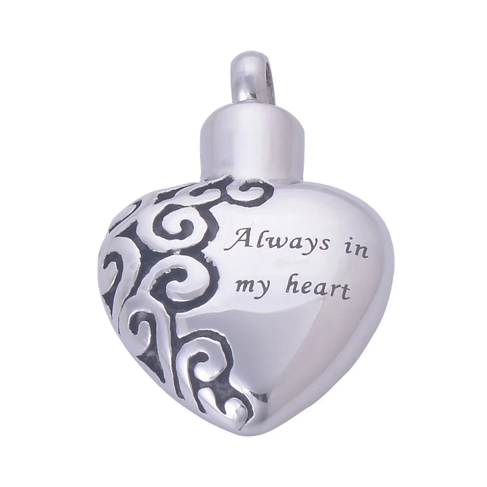 10pcs/lot 316L Stainless Steel Heart Pendants Always in my heart memorial funeral urns Cremation charm Jewelry LY022W
10pcs/lot 316L Stainless Steel Heart Pendants Always in my heart memorial funeral urns Cremation charm Jewelry LY022W