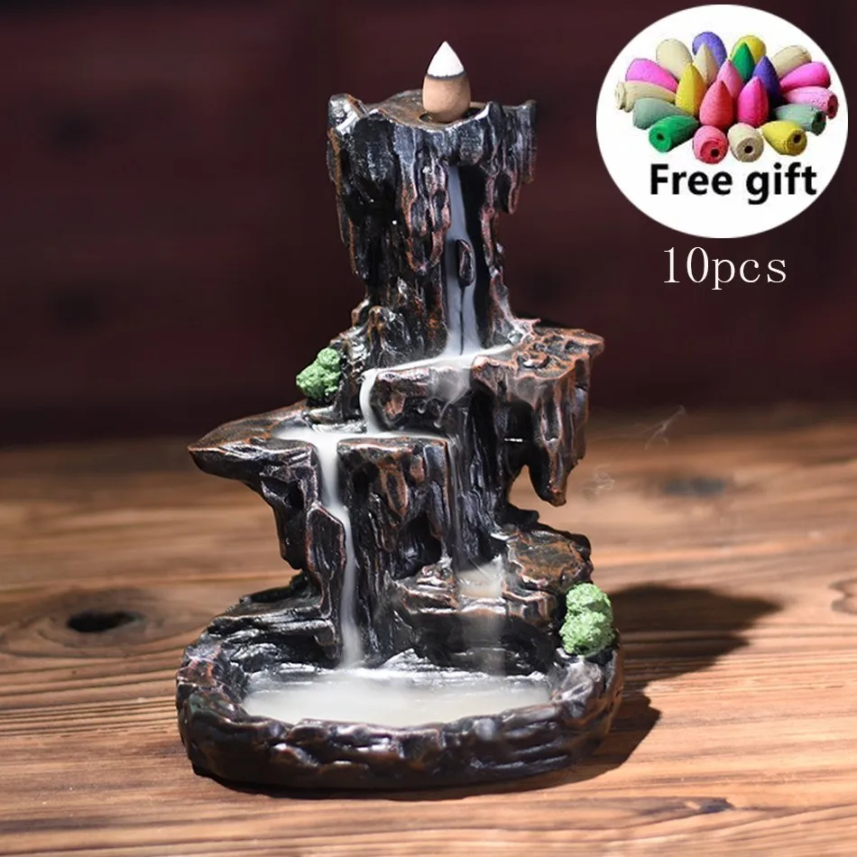 Wierook Waterval Incense Burner Incense Cones Resin Shape Smoke Incense Burner Mountain Waterfall Backflow Censer Holder Decor
Wierook Waterval Incense Burner Incense Cones Resin Shape Smoke Incense Burner Mountain Waterfall Backflow Censer Holder Decor