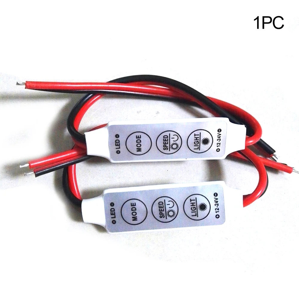 1Pcs Controller 12 / 24V Mini 3 Keys Single RGB Color LED Brightness Dimmer for led 3528 5050 strip light | Лампы и освещение