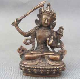 $old craft$ Tibet Old Tibetan Bronze Manjushri Manjusri Bodhisattva Buddha Statue Hold Sword (A0314)
$old craft$ Tibet Old Tibetan Bronze Manjushri Manjusri Bodhisattva Buddha Statue Hold Sword (A0314)