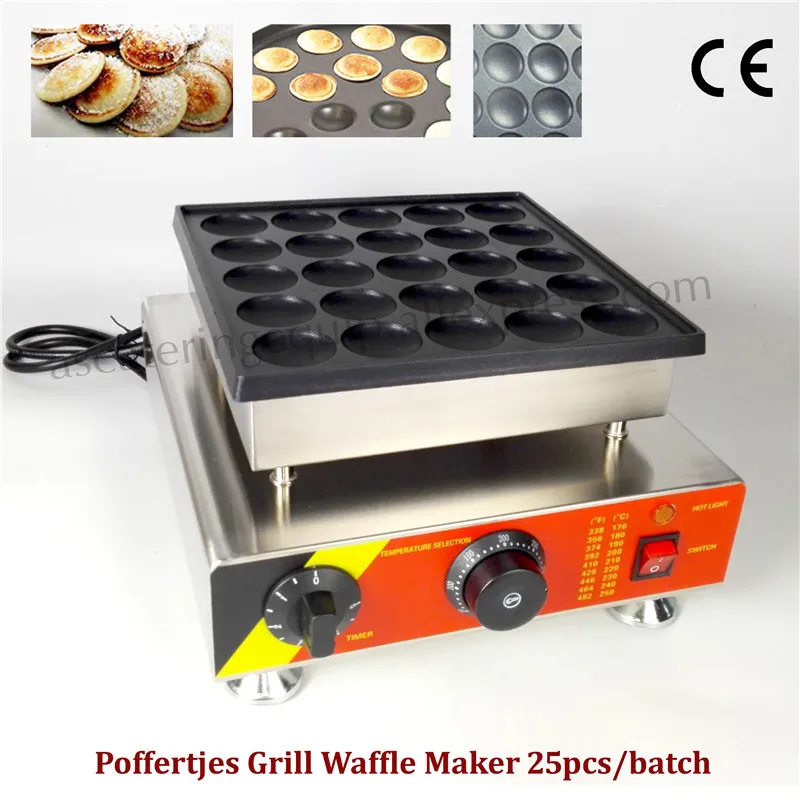 Poffertjes Machine Stainless Steel Small Pancake Machine with Non-stick Pan Poffertjes Grill Waffle Maker 25 pcs Moulds
Poffertjes Machine Stainless Steel Small Pancake Machine with Non-stick Pan Poffertjes Grill Waffle Maker 25 pcs Moulds