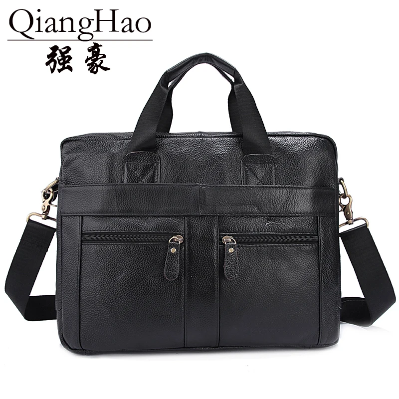 QiangHao 100% Genuine leather Briefcases 14" Laptop Handbag Men's Business Crossbody Bag Messenger/Shoulder Bags for Men
QiangHao 100% Genuine leather Briefcases 14" Laptop Handbag Men's Business Crossbody Bag Messenger/Shoulder Bags for Men