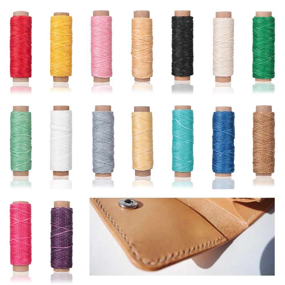 30Meters/Roll Durable 1mm 150D Leather Waxed Thread Cord for DIY Handicraft Tool Hand Stitching Thread Flat Waxed Sewing Line
30Meters/Roll Durable 1mm 150D Leather Waxed Thread Cord for DIY Handicraft Tool Hand Stitching Thread Flat Waxed Sewing Line