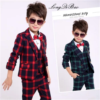 High quality flower boy boy cotton plaid suit jacket vest pants 3 piece suit suit children gentleman party clothing suit
High quality flower boy boy cotton plaid suit jacket vest pants 3 piece suit suit children gentleman party clothing suit