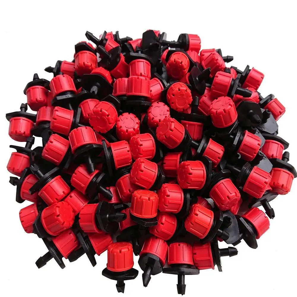 100pcs 360 Degree Adjustable Irrigation Drippers Sprinklers Emitters Drip Watering System for Flower beds, Vegetable Gardens
100pcs 360 Degree Adjustable Irrigation Drippers Sprinklers Emitters Drip Watering System for Flower beds, Vegetable Gardens