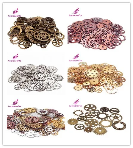 50g/lot Mixed Sizes Mechanical Gears Metal Jewelry Accessories Material DIY Retro Pendant G1003
50g/lot Mixed Sizes Mechanical Gears Metal Jewelry Accessories Material DIY Retro Pendant G1003