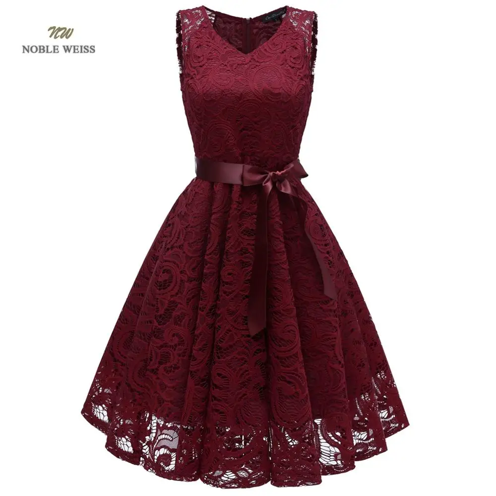prom dresses v-neck dark red lace vestidos de festa knee-length prom gown in stock a-line party dresses
prom dresses v-neck dark red lace vestidos de festa knee-length prom gown in stock a-line party dresses