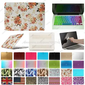 

New pro freeship 3in1 Hard Case For Macbook Pro Air Retina 11" 12" 13" 15" + English Keyboard Skin Cover + screen protector film