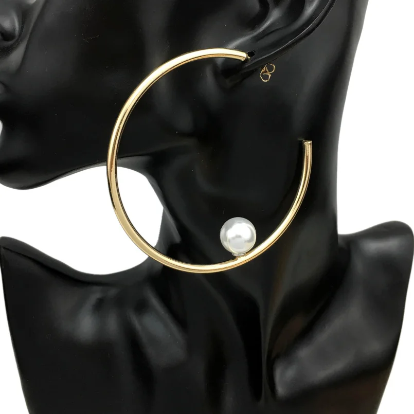 65mm Diameter Simulated Pearls Hoop Earrings For Women Statement Gold Color Metal Big Earrings Brincos Jewelry UKMOC
65mm Diameter Simulated Pearls Hoop Earrings For Women Statement Gold Color Metal Big Earrings Brincos Jewelry UKMOC