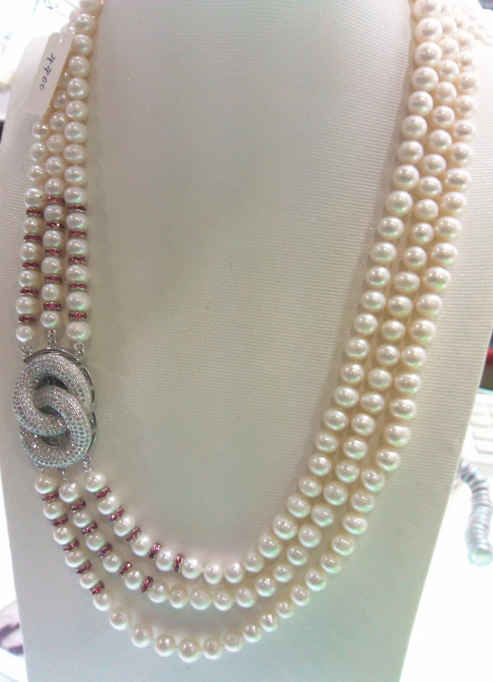 FREE SHIPPING>>>@@ > wholesale 3rows natural AA 9-10mm white freshwater pearl necklace 004
FREE SHIPPING>>>@@ > wholesale 3rows natural AA 9-10mm white freshwater pearl necklace 004