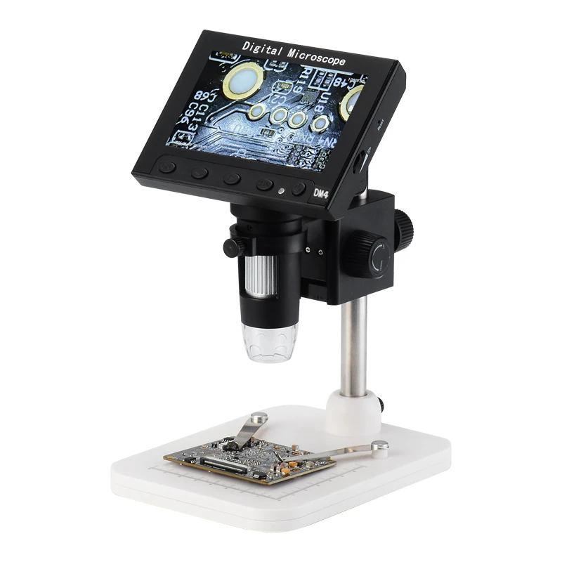 1000X digital microscope electronic video microscope 4.3 inch HD LCD soldering microscope phone repair Magnifier +  stand