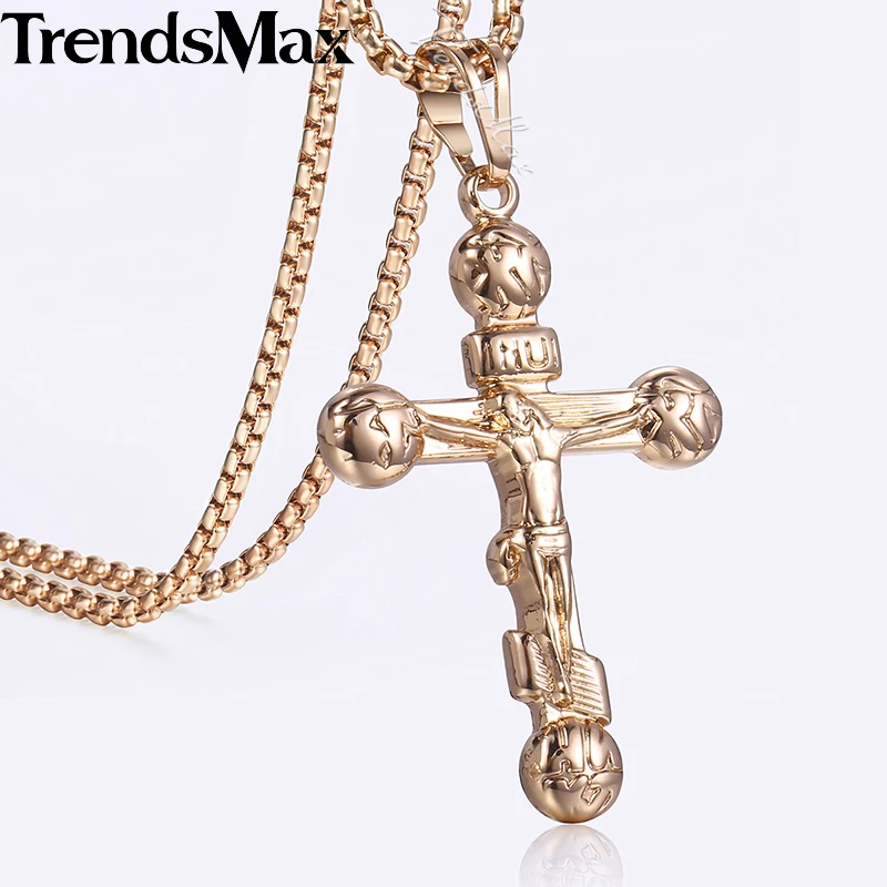 Jesus Piece Crucifix Cross Pendant Necklace for Women Men Girls 585 Rose Gold Necklace 45-60cm Christian Fashion Jewelry GP267
Jesus Piece Crucifix Cross Pendant Necklace for Women Men Girls 585 Rose Gold Necklace 45-60cm Christian Fashion Jewelry GP267