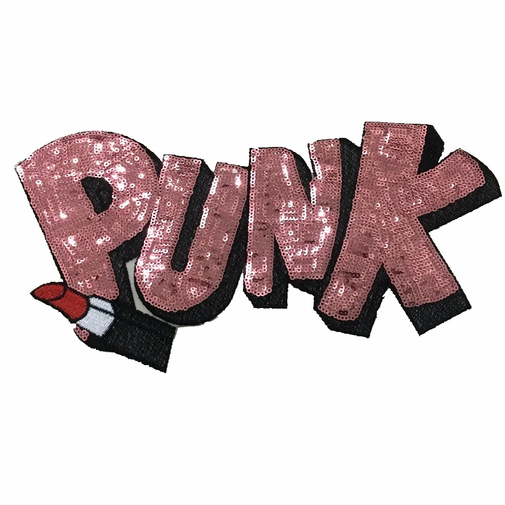 Large Pink PUNK Sequins Embroidery Patches for Clothing Sew/Iron on Patch DIY Accessories Fashion Lipstick Dress Applique
Large Pink PUNK Sequins Embroidery Patches for Clothing Sew/Iron on Patch DIY Accessories Fashion Lipstick Dress Applique