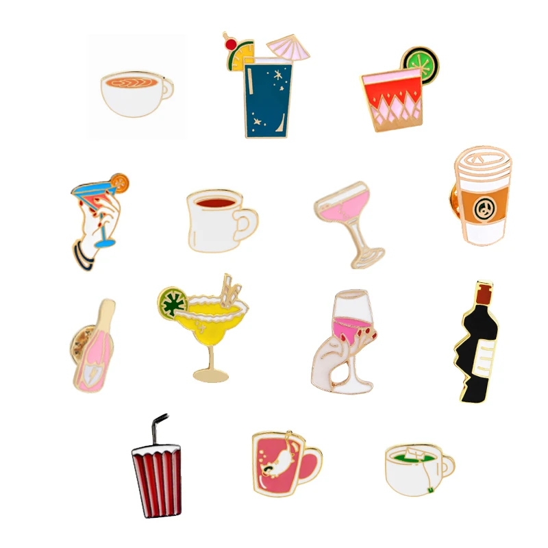 Fashion Metal Enamel Pin Sunny coffee Wine Lemon Tea Orange Juice Cup Brooches for Women Man Couple Shirt Hat Jewelry Accessorie
Fashion Metal Enamel Pin Sunny coffee Wine Lemon Tea Orange Juice Cup Brooches for Women Man Couple Shirt Hat Jewelry Accessorie