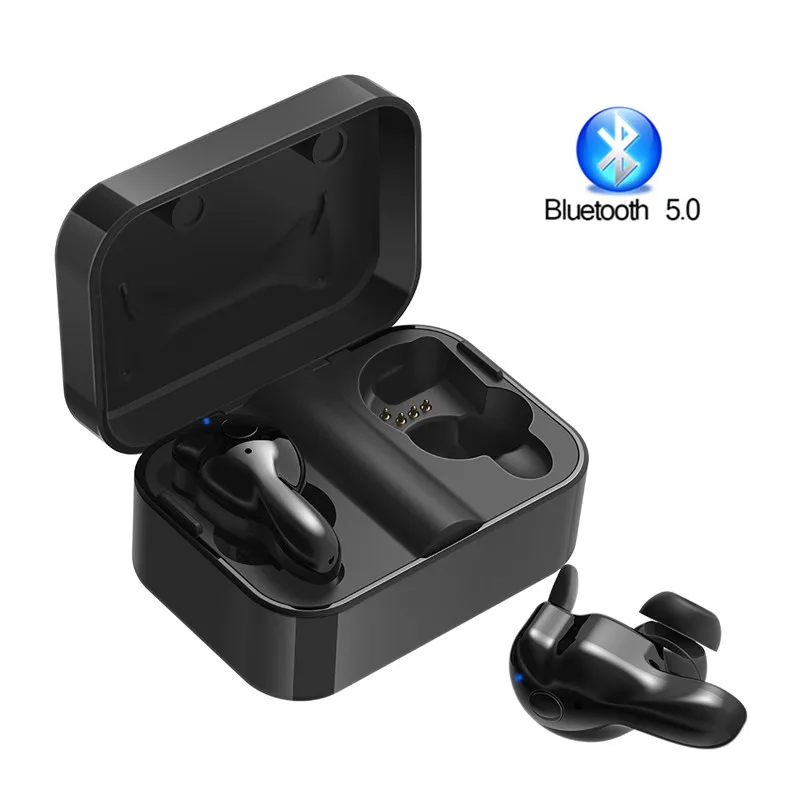 Bluetooth V5.0 TWS Earphones Stereo Wireless Earbuds Sport In-Ear Headsets with Portable Charger Box and Mic for iPhone Android
Bluetooth V5.0 TWS Earphones Stereo Wireless Earbuds Sport In-Ear Headsets with Portable Charger Box and Mic for iPhone Android